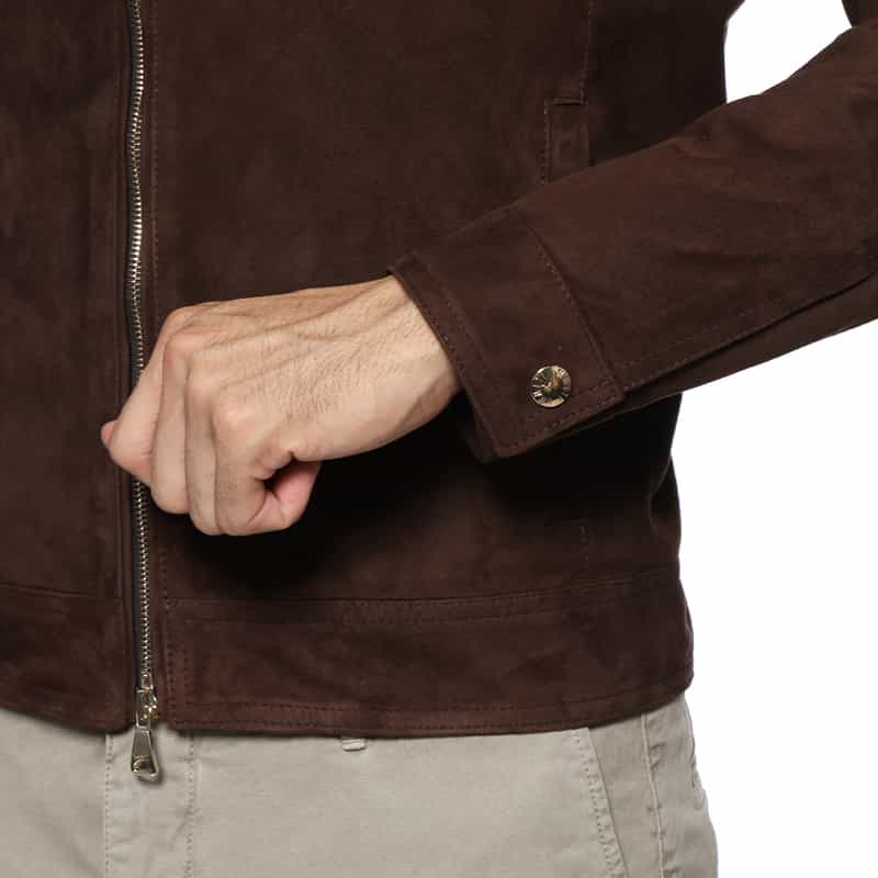 EMMETI EMMETI＜エンメティ＞ スエード素材シングルライダースジャケット"JURI" BROWN