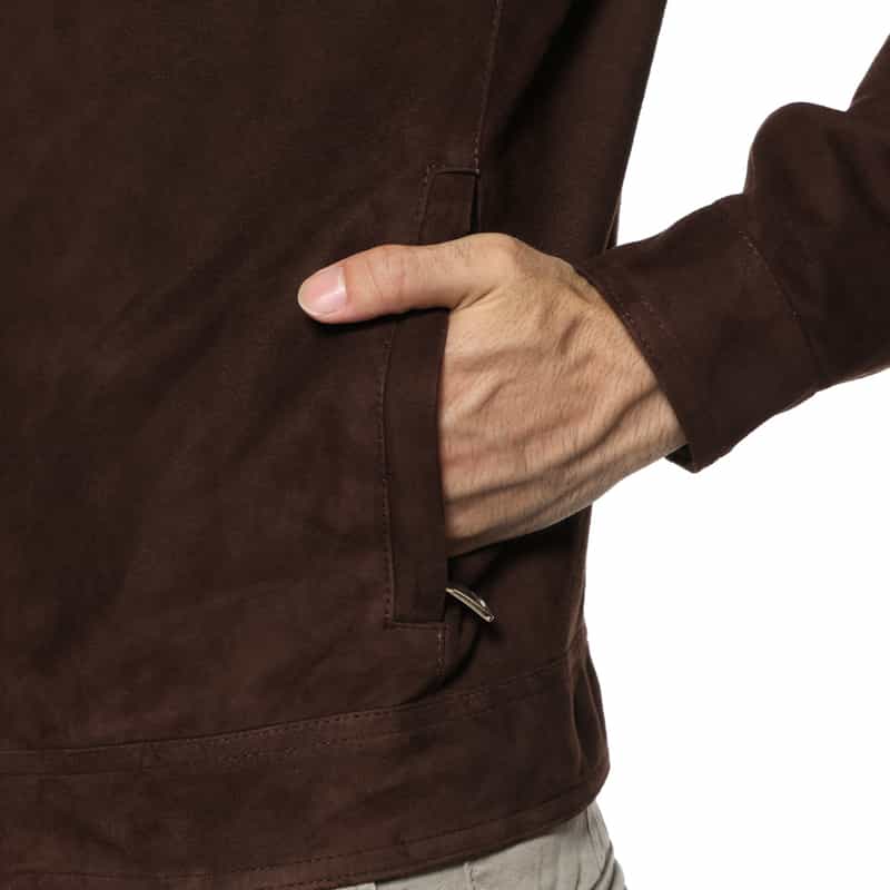 EMMETI EMMETI＜エンメティ＞ スエード素材シングルライダースジャケット"JURI" BROWN