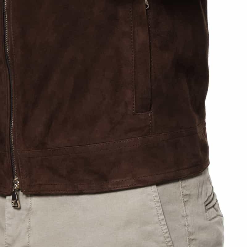 EMMETI EMMETI＜エンメティ＞ スエード素材シングルライダースジャケット"JURI" BROWN
