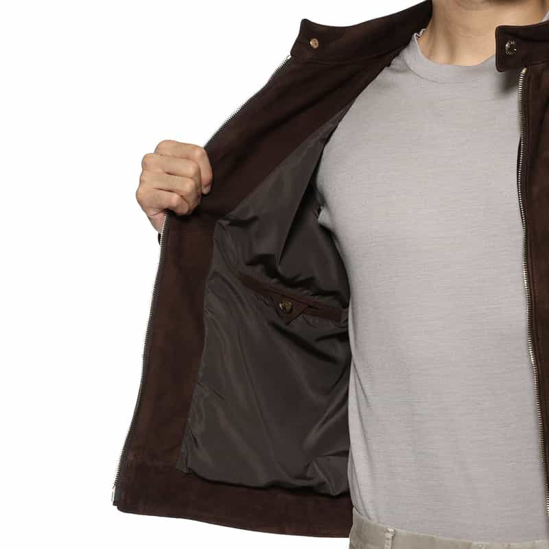 EMMETI EMMETI＜エンメティ＞ スエード素材シングルライダースジャケット"JURI" BROWN