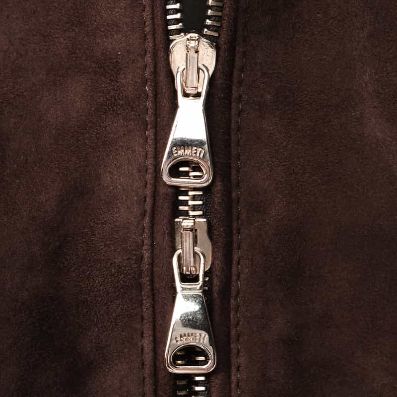 EMMETI EMMETI＜エンメティ＞ スエード素材シングルライダースジャケット"JURI" BROWN