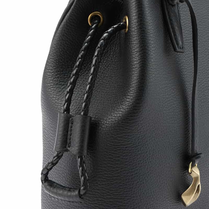 ETIAM ETIAM＜エティアム＞ 巾着型ショルダーバッグ BLACK