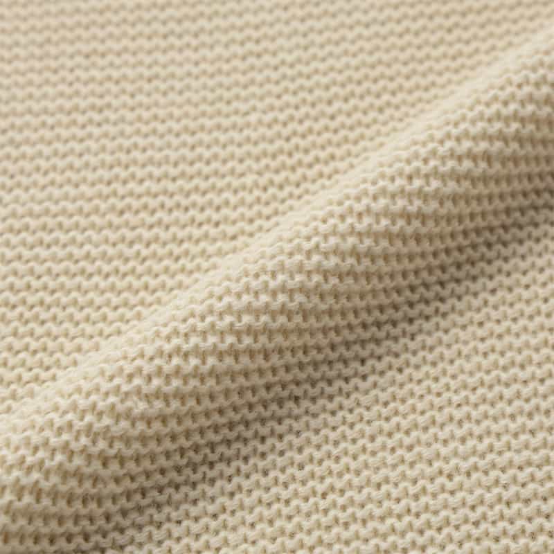 BARNEYS NEW YORK バイカラーライン ボトルネックニットプルオーバー BEIGE