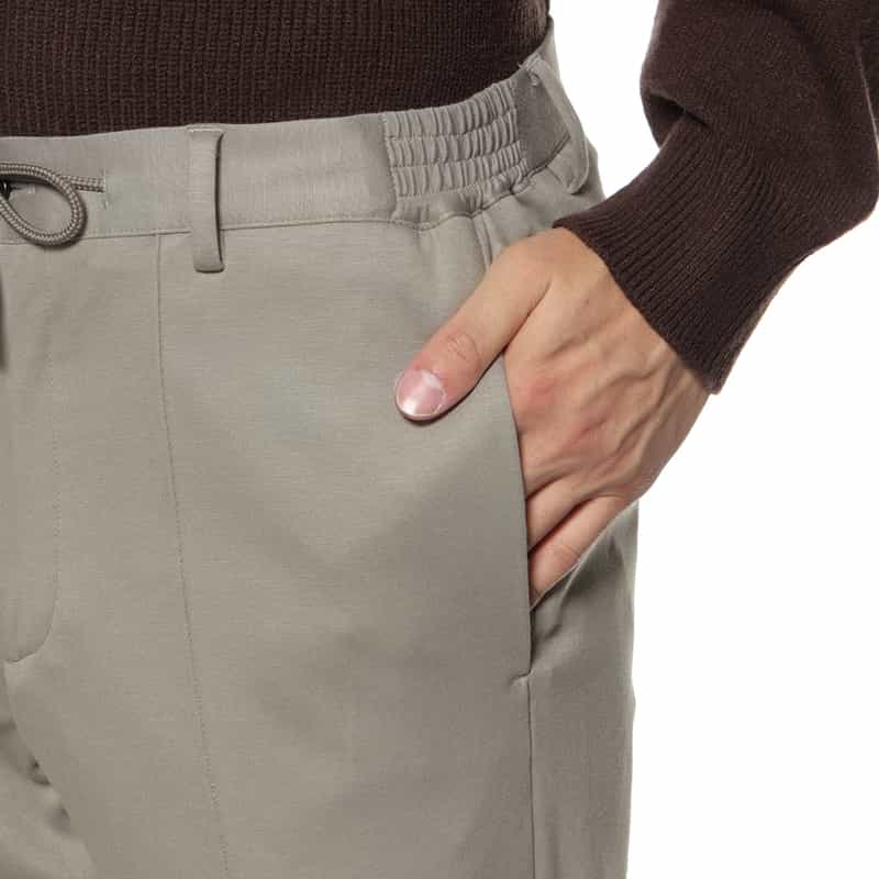 BARNEYS NEW YORK ストレッチポンチ イージーパンツ BEIGE