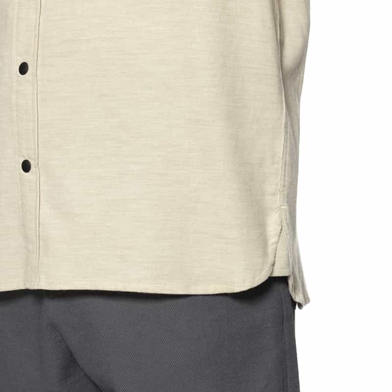 BARNEYS NEW YORK コットンコール素材 ポケットシャツ BEIGE