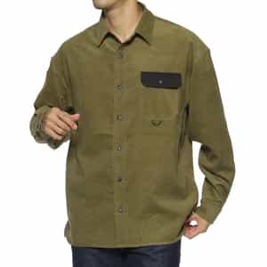 コットンコール素材 ポケットシャツ