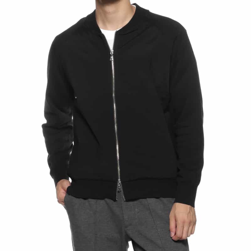 BARNEYS NEW YORK コンビネーション ジップアップブルゾン BLACK