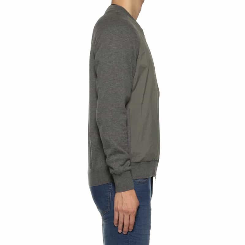 BARNEYS NEW YORK コンビネーション ジップアップブルゾン GRAY