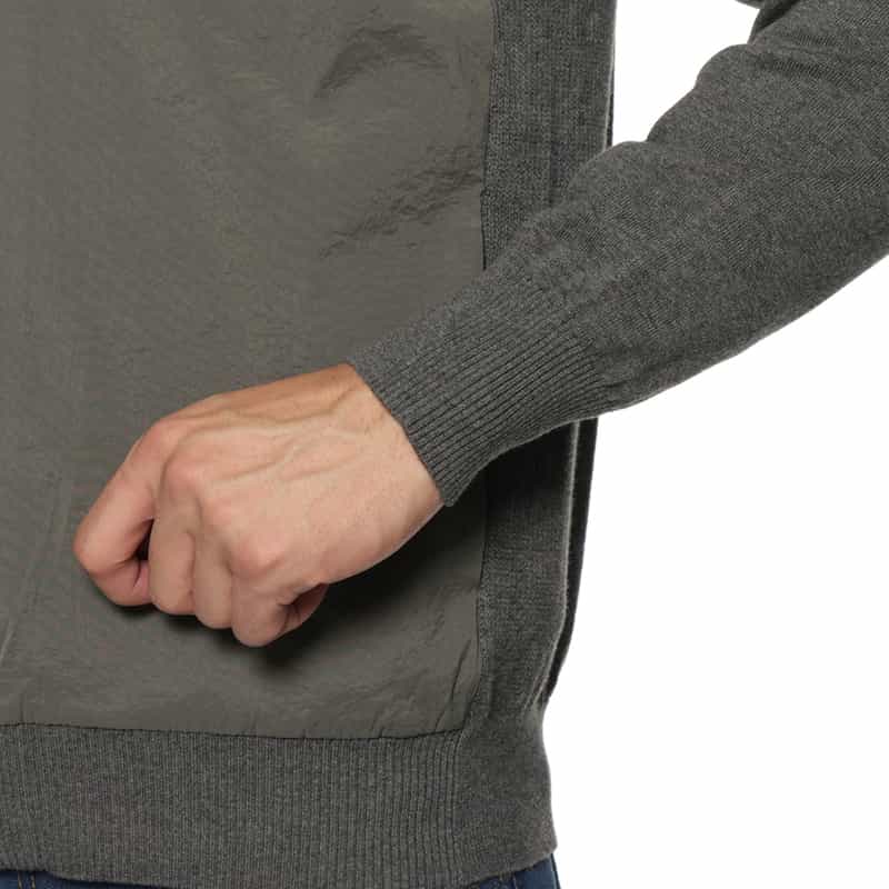 BARNEYS NEW YORK コンビネーション ジップアップブルゾン GRAY