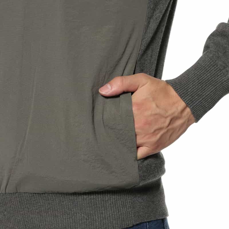 BARNEYS NEW YORK コンビネーション ジップアップブルゾン GRAY