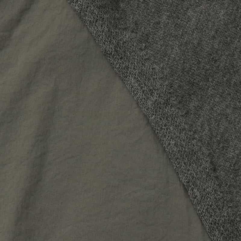 BARNEYS NEW YORK コンビネーション ジップアップブルゾン GRAY