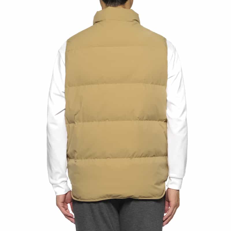 BARNEYS NEW YORK ウォッシャブル 4WAYストレッチ ダウンベスト BEIGE