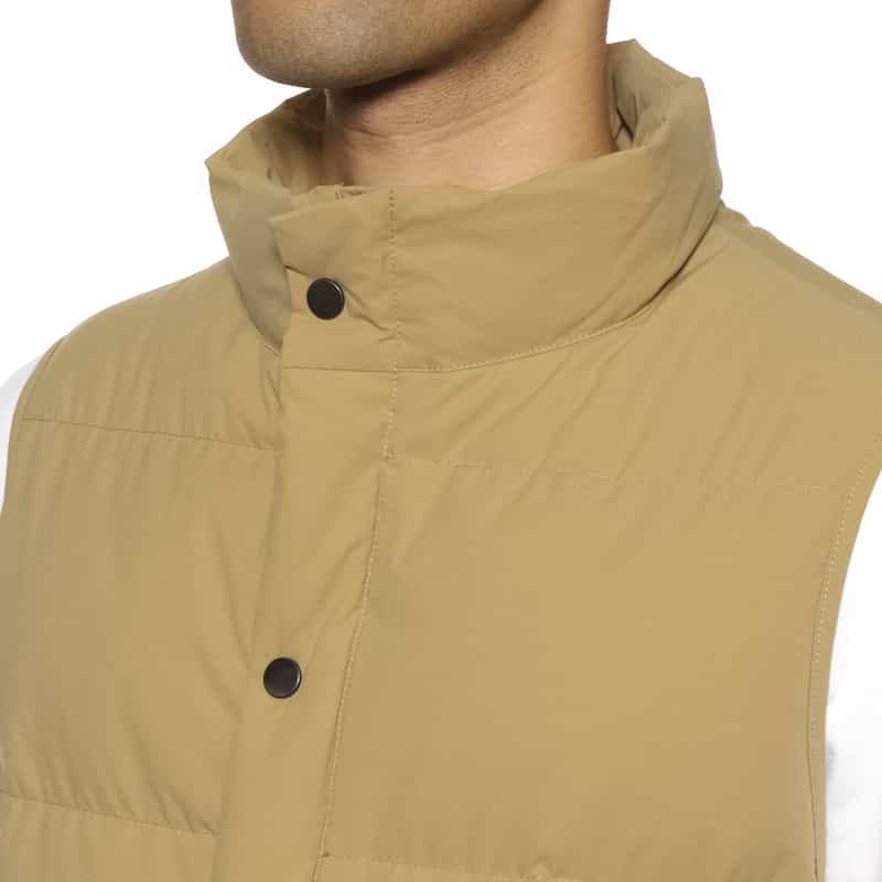 BARNEYS NEW YORK ウォッシャブル 4WAYストレッチ ダウンベスト BEIGE