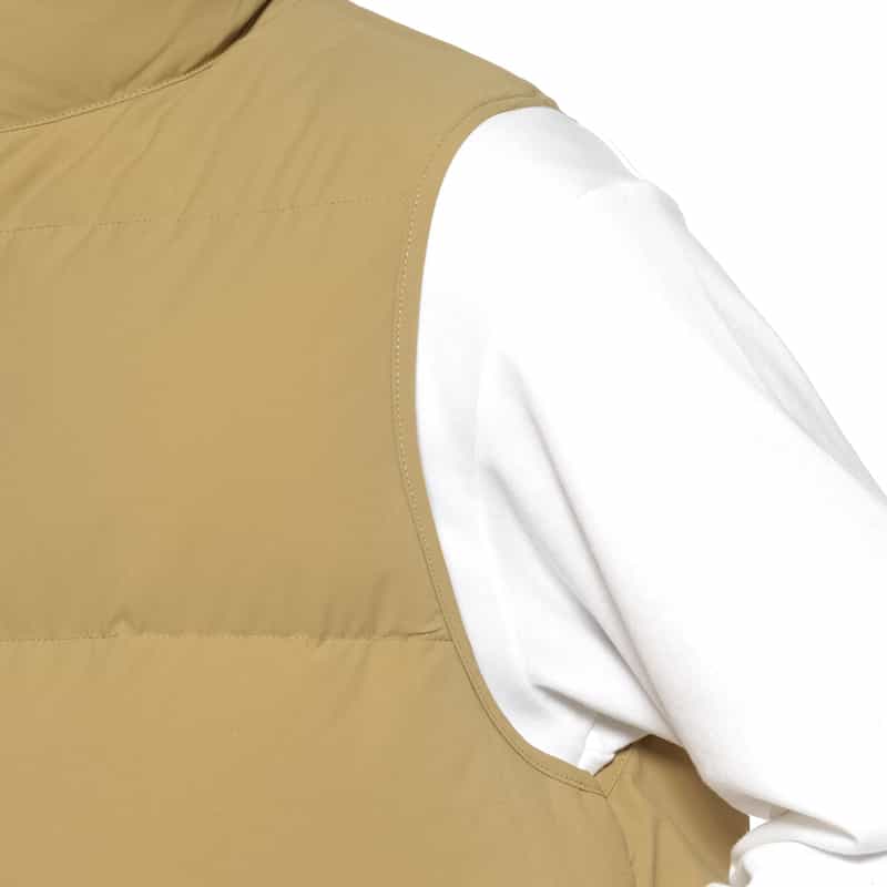 BARNEYS NEW YORK ウォッシャブル 4WAYストレッチ ダウンベスト BEIGE