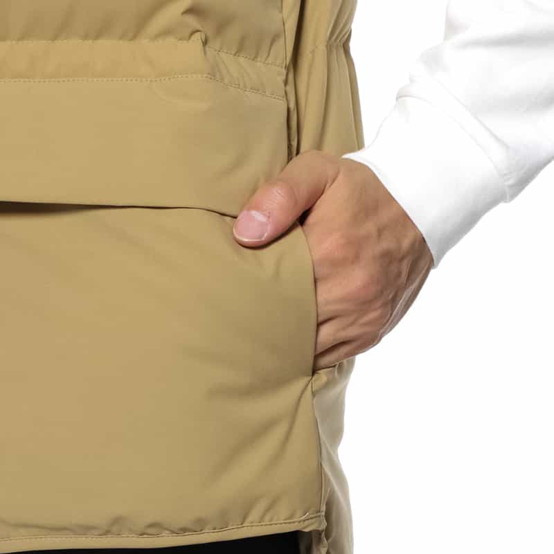 BARNEYS NEW YORK ウォッシャブル 4WAYストレッチ ダウンベスト BEIGE