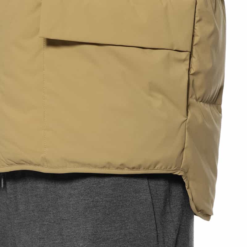 BARNEYS NEW YORK ウォッシャブル 4WAYストレッチ ダウンベスト BEIGE