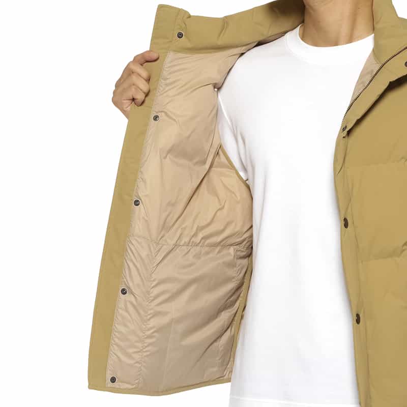 BARNEYS NEW YORK ウォッシャブル 4WAYストレッチ ダウンベスト BEIGE