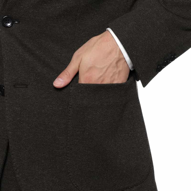 BARNEYS NEW YORK セットアップ ピンヘッド柄ジャケット BROWN