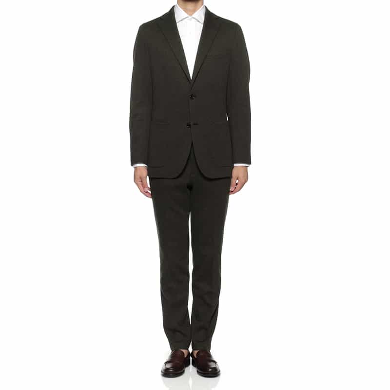 BARNEYS NEW YORK セットアップ ピンヘッド柄ストレートパンツ BROWN