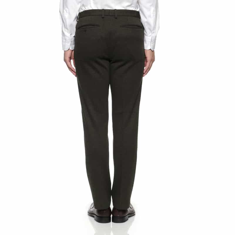 BARNEYS NEW YORK セットアップ ピンヘッド柄ストレートパンツ BROWN