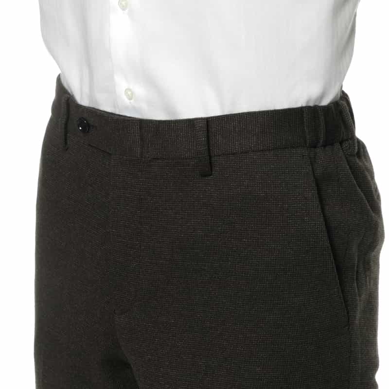 BARNEYS NEW YORK セットアップ ピンヘッド柄ストレートパンツ BROWN