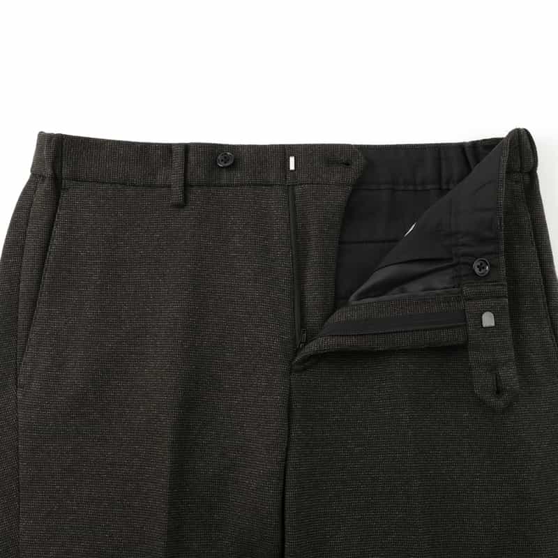 BARNEYS NEW YORK セットアップ ピンヘッド柄ストレートパンツ BROWN