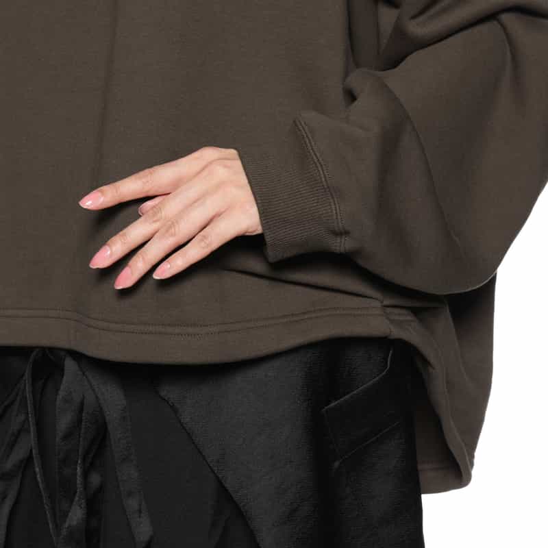 COGTHEBIGSMOKE COGTHEBIGSMOKE ＜コグザビッグスモーク＞ タック入りスウェットプルオーバー BROWN