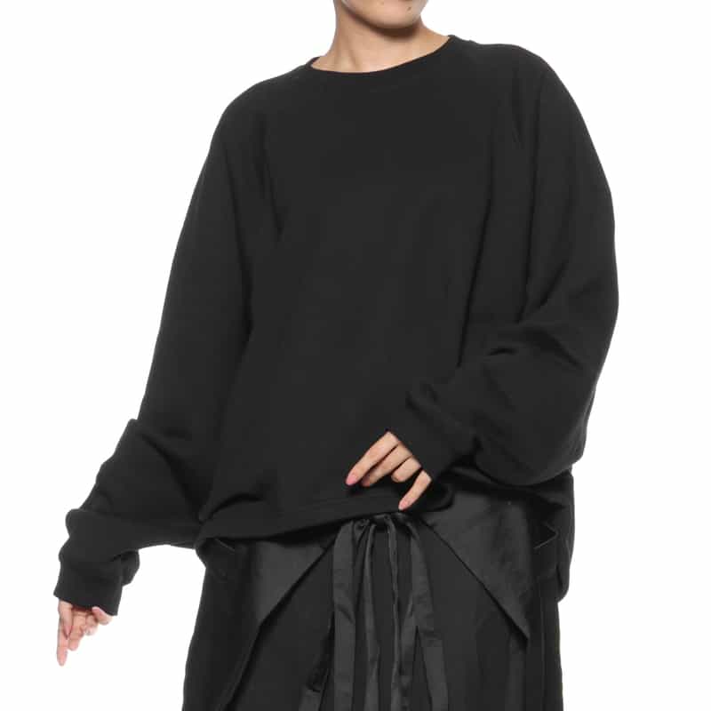 COGTHEBIGSMOKE COGTHEBIGSMOKE ＜コグザビッグスモーク＞ タック入りスウェットプルオーバー BLACK