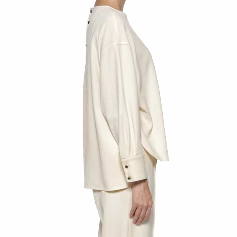 BARNEYS NEW YORK セットアップ パーフェクトジャージー素材ブラウス IVORY