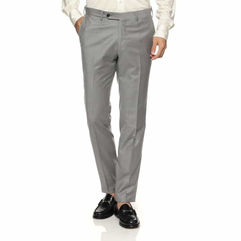 GERMANO GERMANO＜ジェルマーノ＞ フランネル素材スリムフィットパンツ LIGHT GRAY