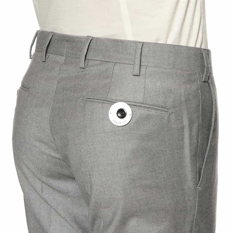 GERMANO GERMANO＜ジェルマーノ＞ フランネル素材スリムフィットパンツ LIGHT GRAY