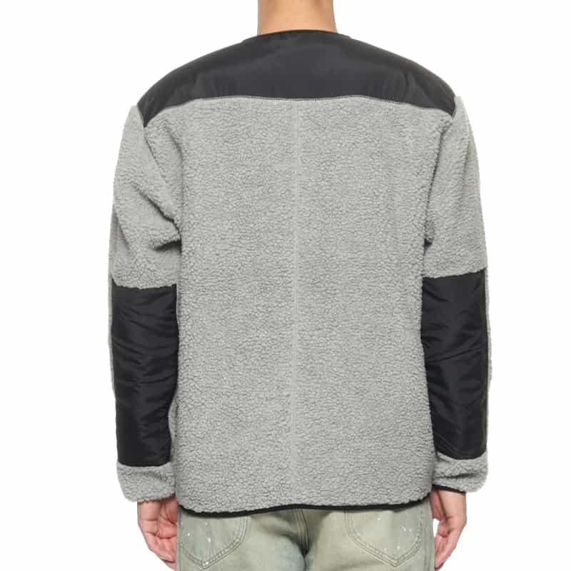 BARNEYS NEW YORK ボアフリースジャケット LIGHT GRAY