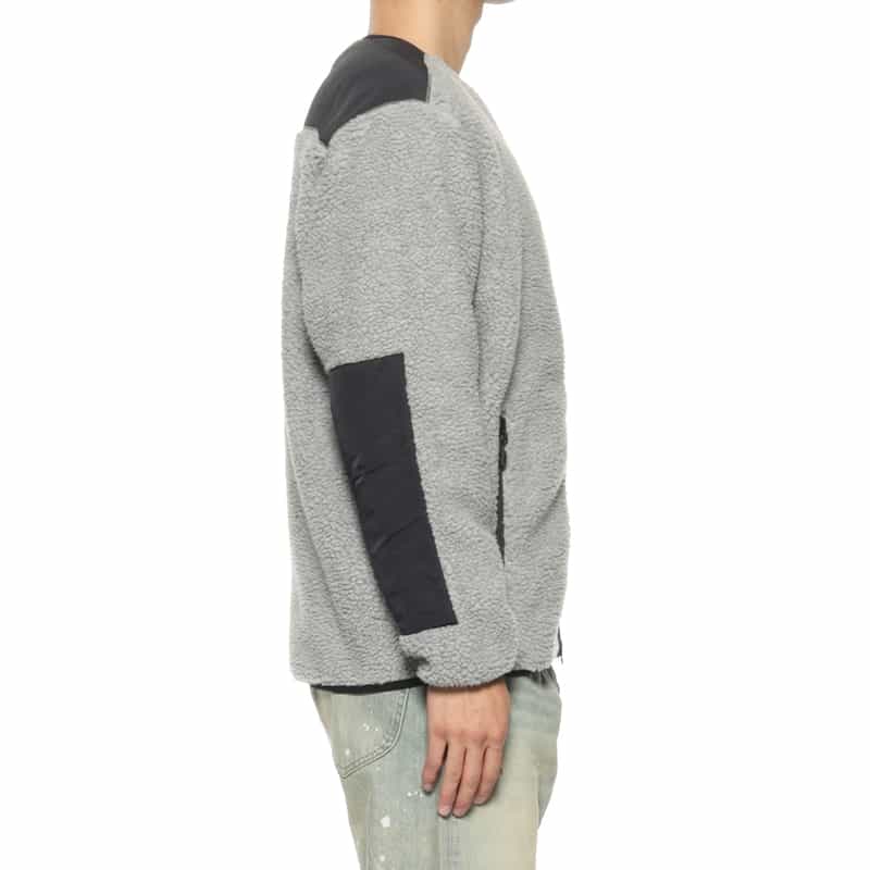 BARNEYS NEW YORK ボアフリースジャケット LIGHT GRAY
