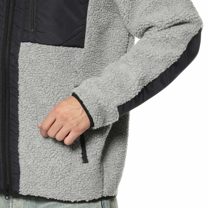 BARNEYS NEW YORK ボアフリースジャケット LIGHT GRAY