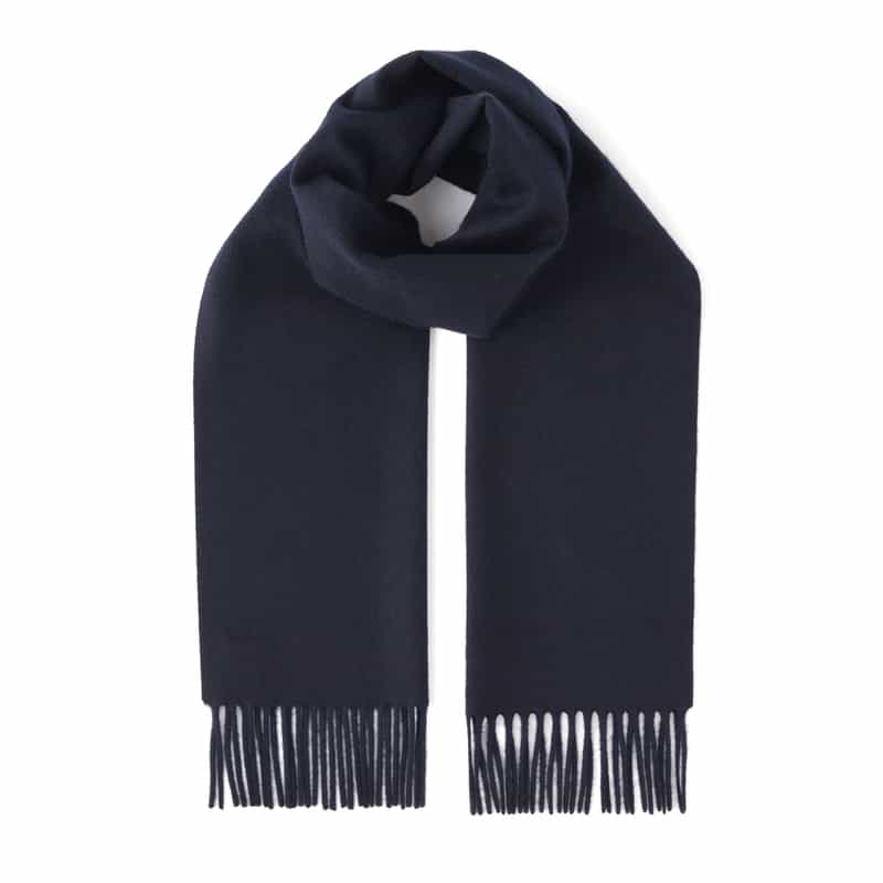 COLOMBO COLOMBO＜コロンボ＞ カシミヤスカーフ（36cm×180cm） NAVY