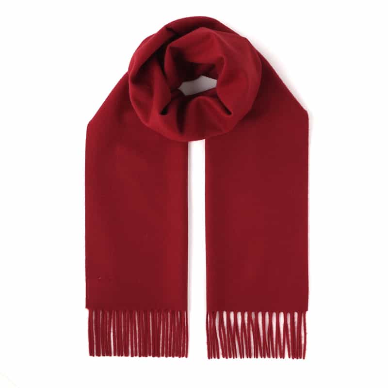 COLOMBO COLOMBO＜コロンボ＞ カシミヤスカーフ（36cm×180cm） WINE