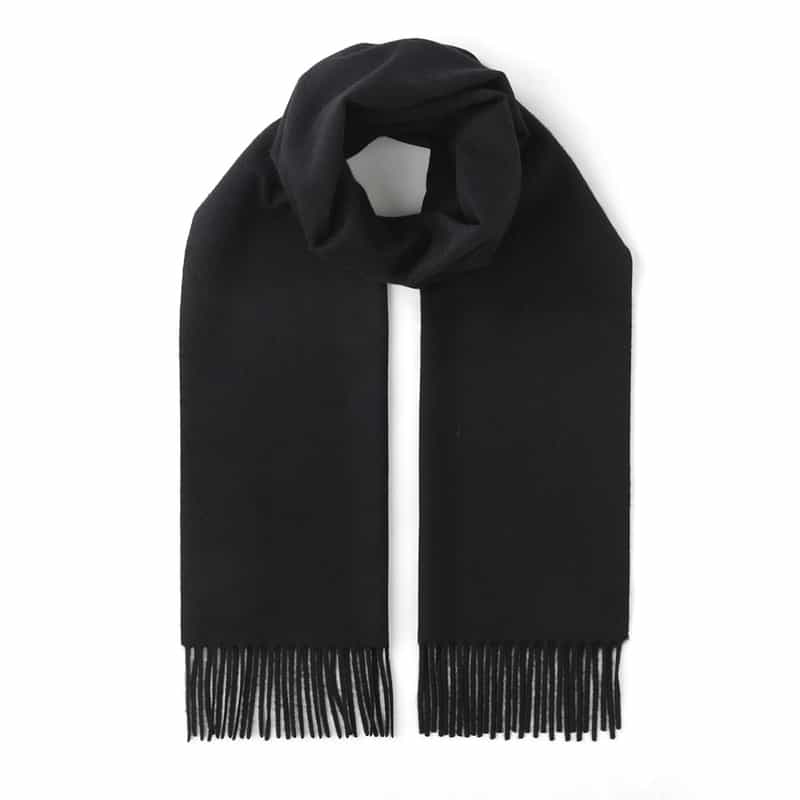 COLOMBO COLOMBO＜コロンボ＞ カシミヤスカーフ（36cm×180cm） BLACK