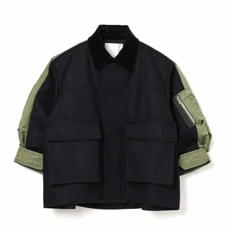 SACAI SACAI＜サカイ＞ バーニーズ　ニューヨーク限定 ミディアムスリーブ丈ブルゾン NAVY