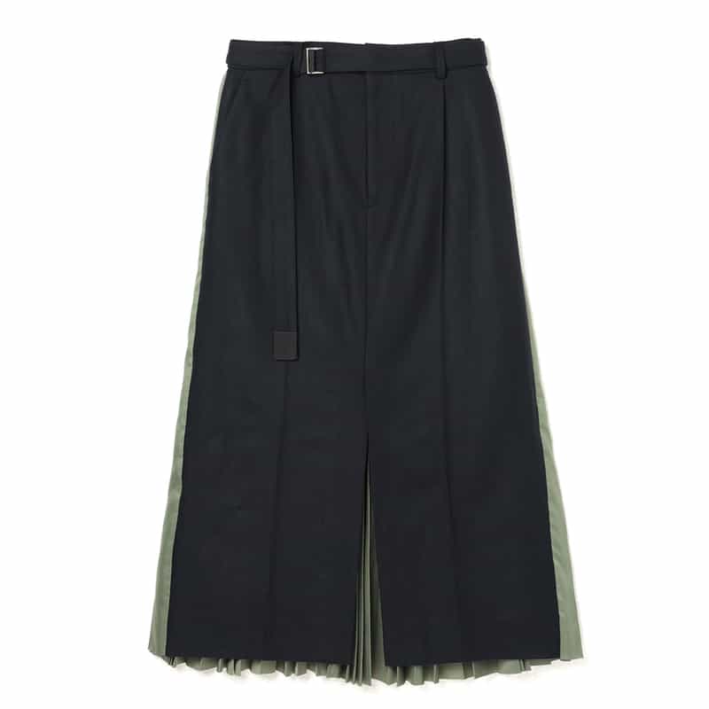 SACAI SACAI＜サカイ＞ バーニーズ　ニューヨーク限定 バックプリーツスカート NAVY