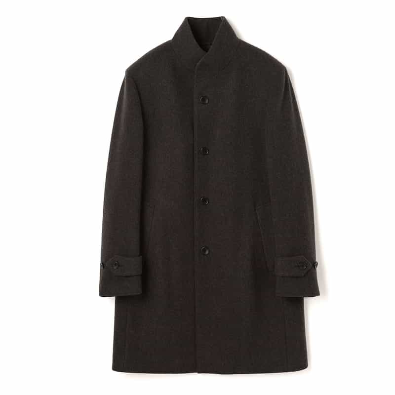 BARNEYS NEW YORK スタンドカラーコート BROWN