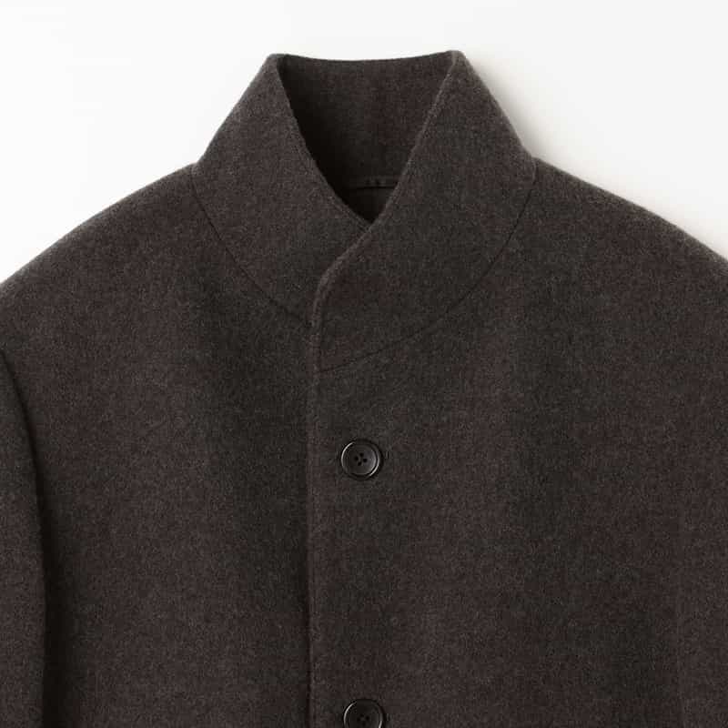 BARNEYS NEW YORK スタンドカラーコート BROWN