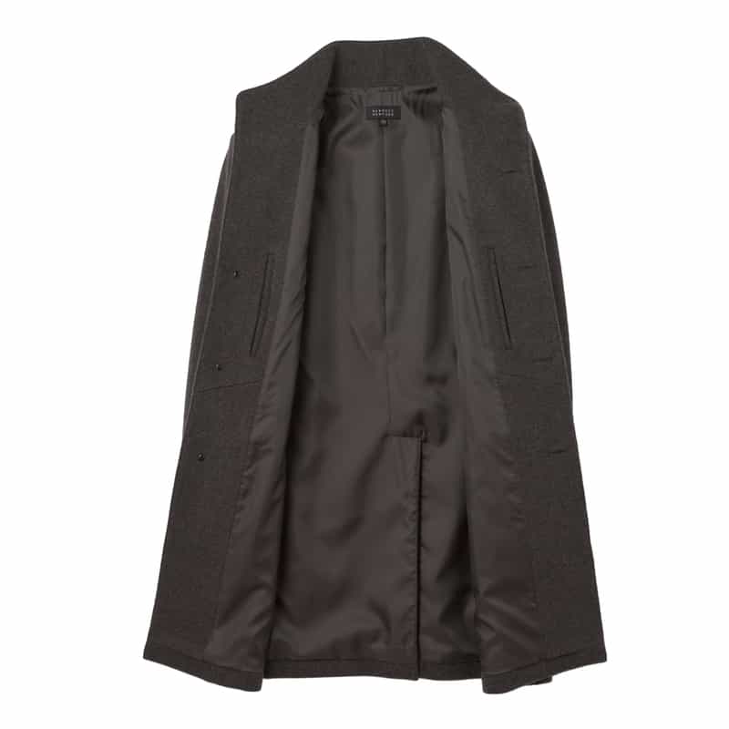BARNEYS NEW YORK スタンドカラーコート BROWN