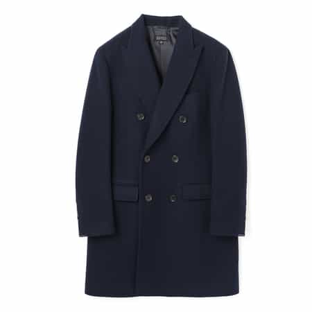 ダブルブレストロングコート