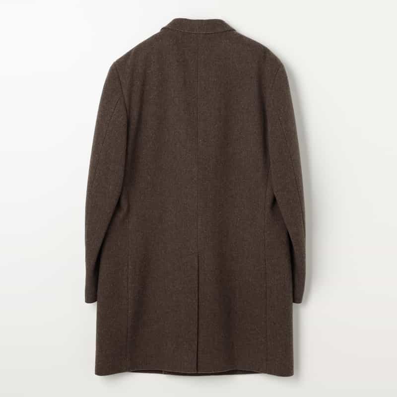 BARNEYS NEW YORK ダブルブレストロングコート BROWN