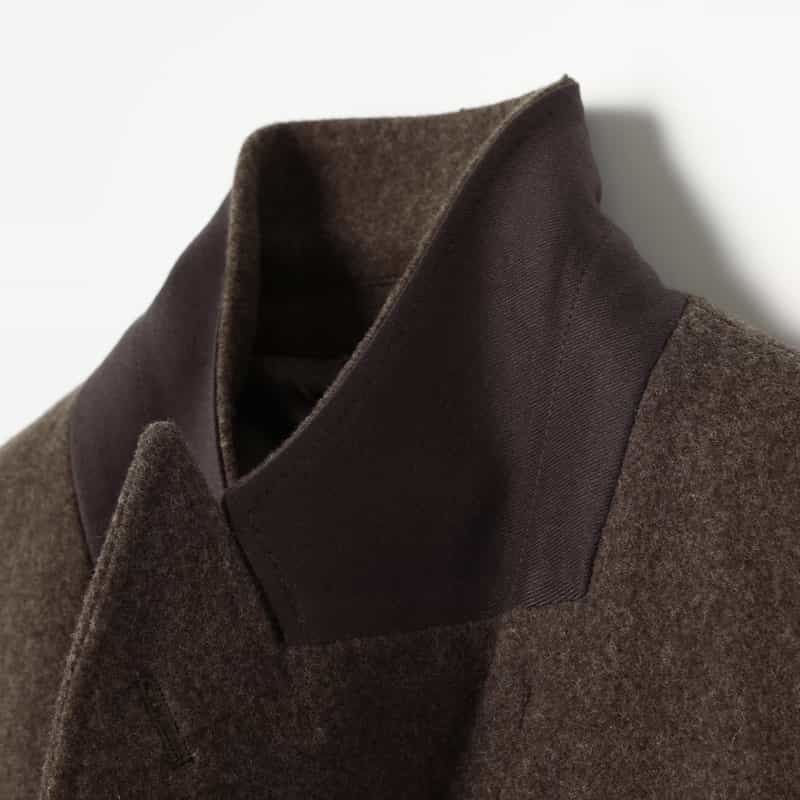 BARNEYS NEW YORK ダブルブレストロングコート BROWN