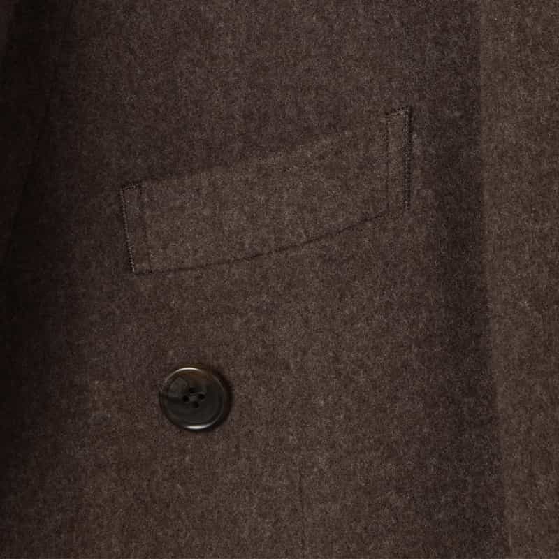 BARNEYS NEW YORK ダブルブレストロングコート BROWN