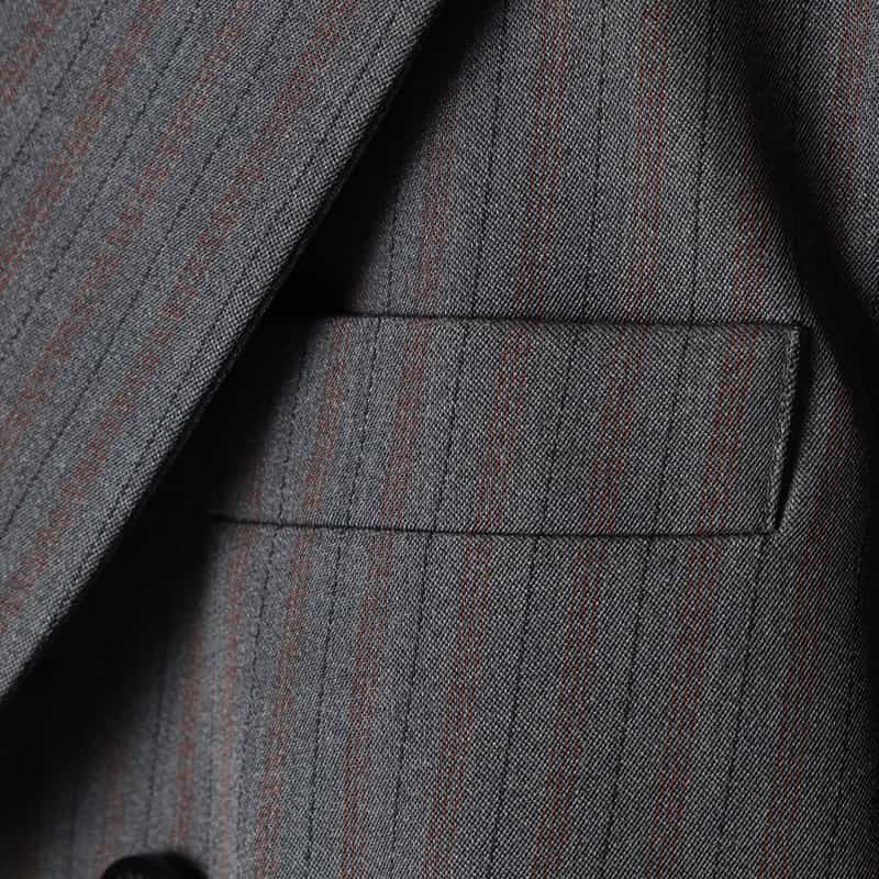 SACAI SACAI＜サカイ＞ コンビネーションストライプ柄ダブルブレストジャケット GRAY