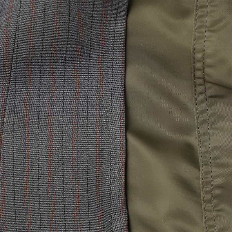 SACAI SACAI＜サカイ＞ コンビネーションストライプ柄ダブルブレストジャケット GRAY