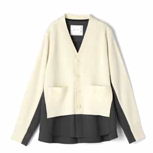 SACAI<サカイ> コンビネーション ウールニットカーディガン