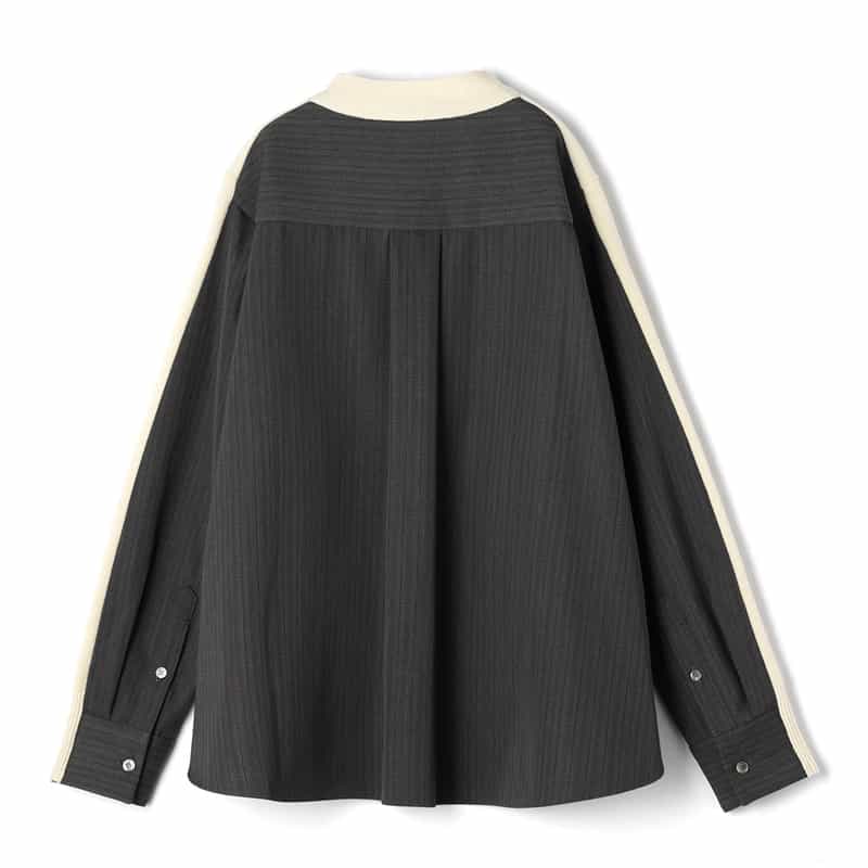 SACAI SACAI＜サカイ＞ コンビネーション ウールニットカーディガン IVORY